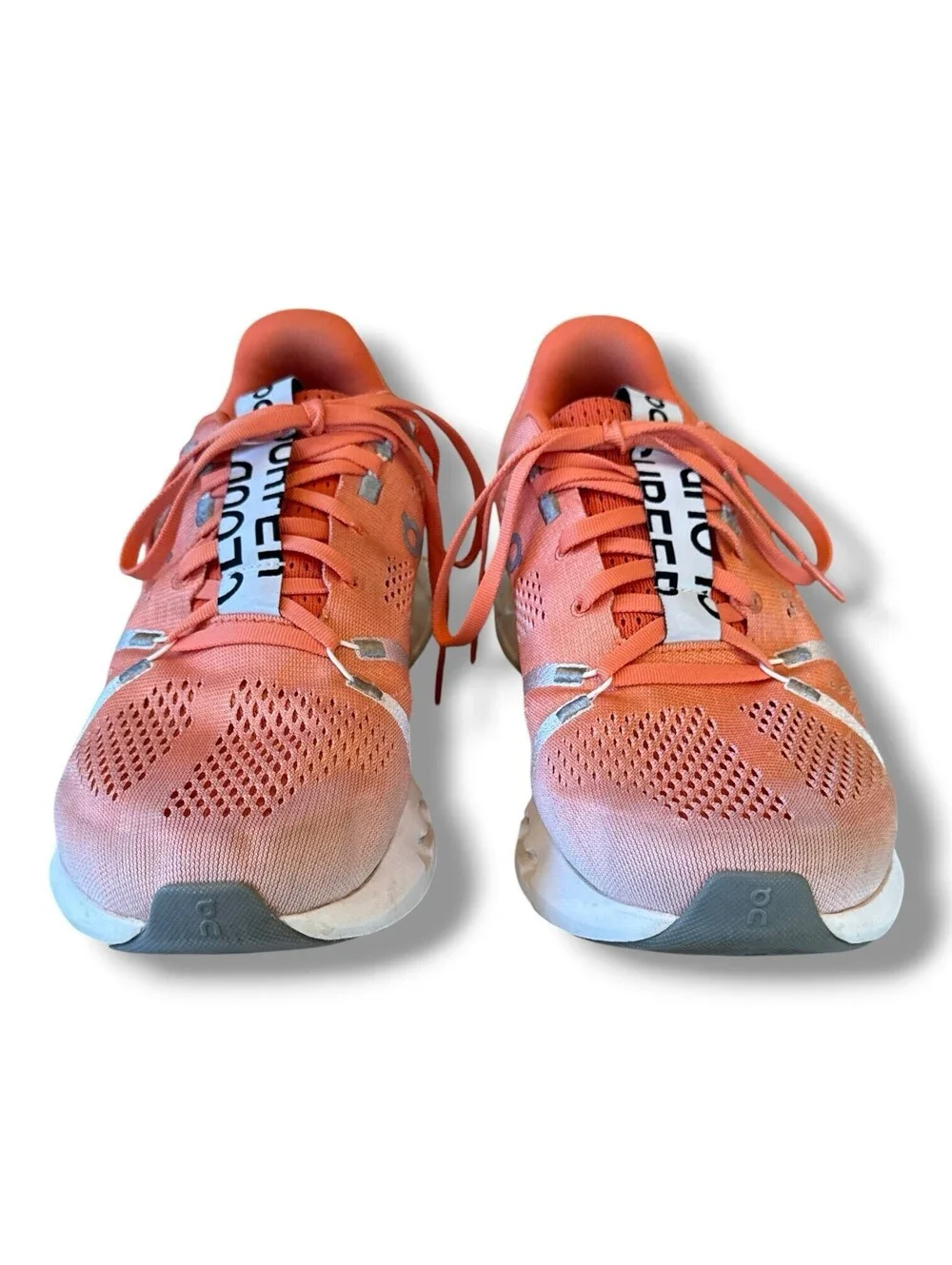 On Cloudsurfer Flame Orange White Athletic Running Shoes Sneakers Men’s Size 10